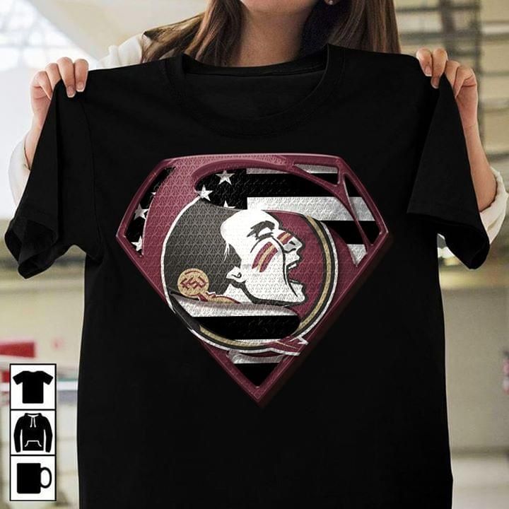 Florida state seminoles superman logo style american flag for fan Tshirt